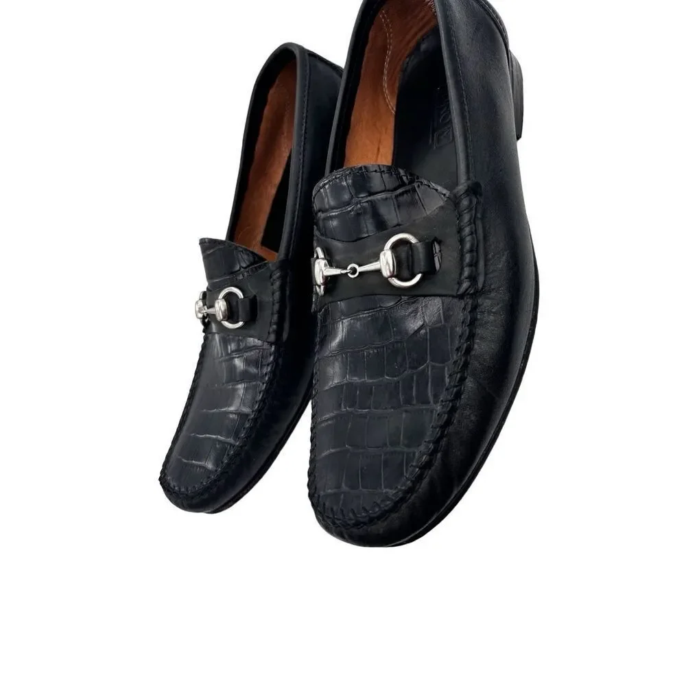 Sandro moscoloni crocodile, leather shoes size 13